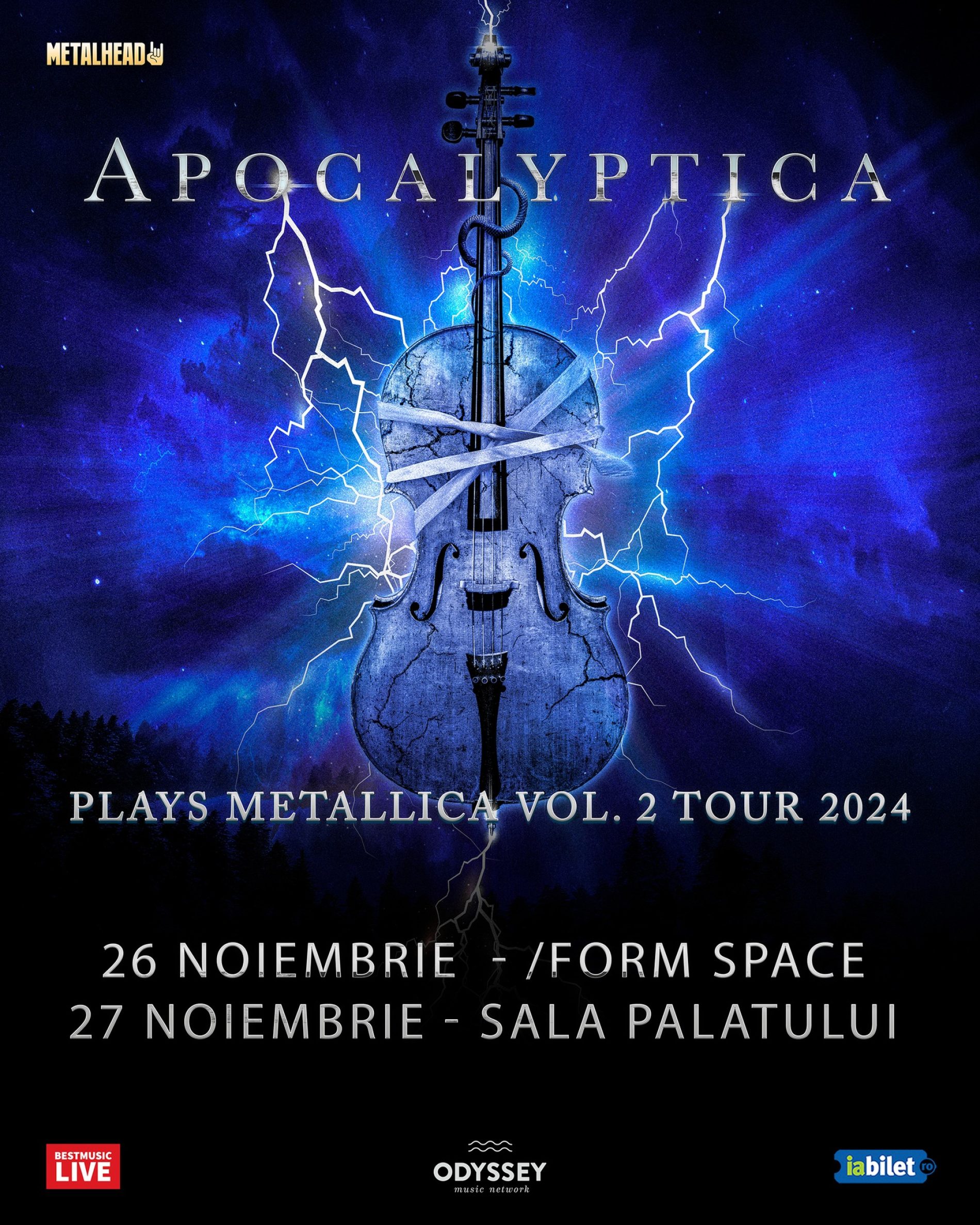 Apocalyptica plays Metallica la Cluj-Napoca și București