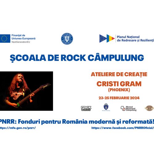 Cristi Gram va susține câteva ateliere de creație la Școala de Rock Câmpulung