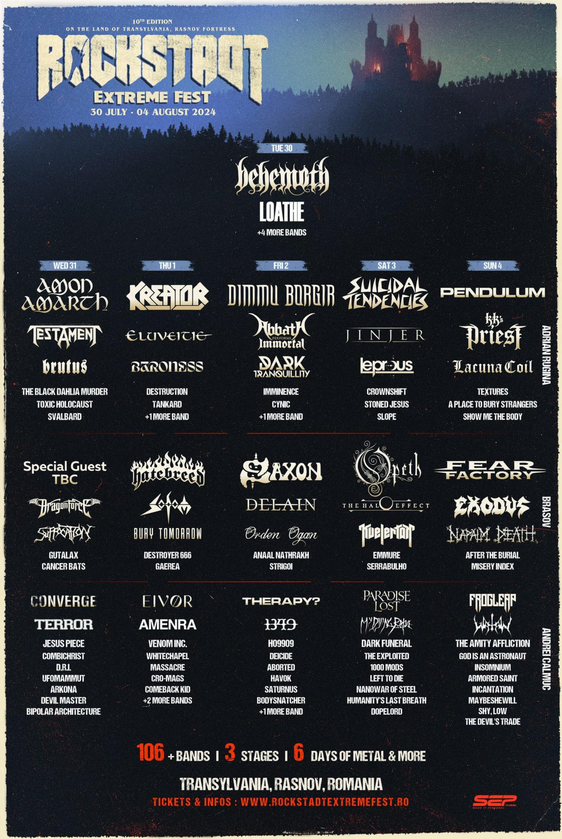 Rockstadt Extreme Fest 2024 anunță trupei noi și programul pe zile