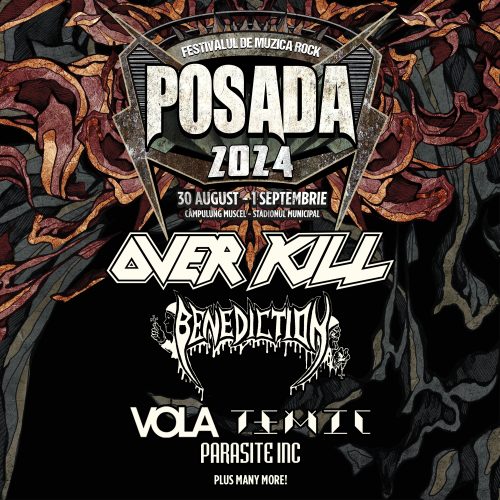 Overkill, Benediction, Vola, Temic Și Parasite Inc. vin la Posada Rock 2024