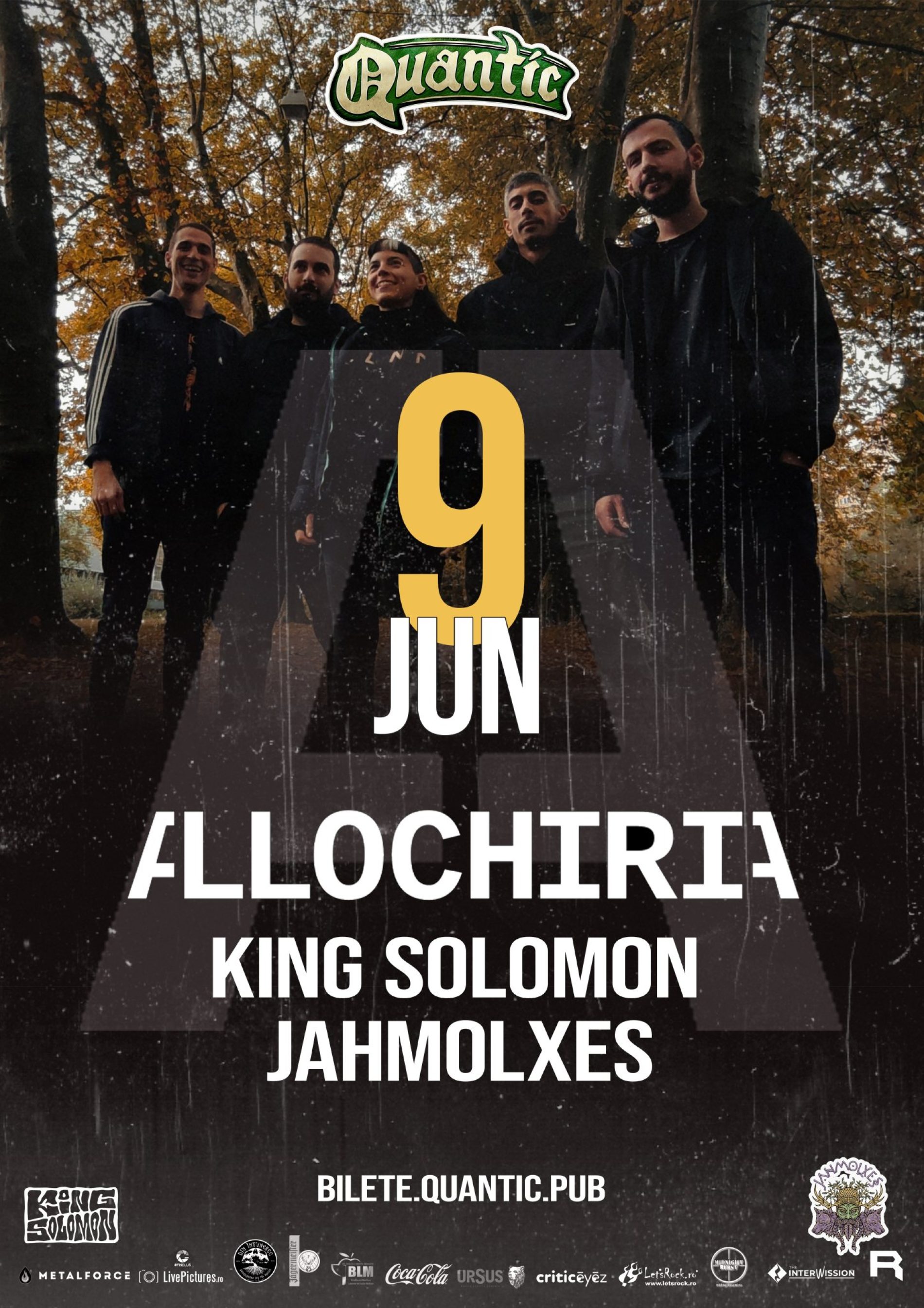 Allochiria, Jahmolxes și King Solomon concertează la Quantic pe 9 iunie