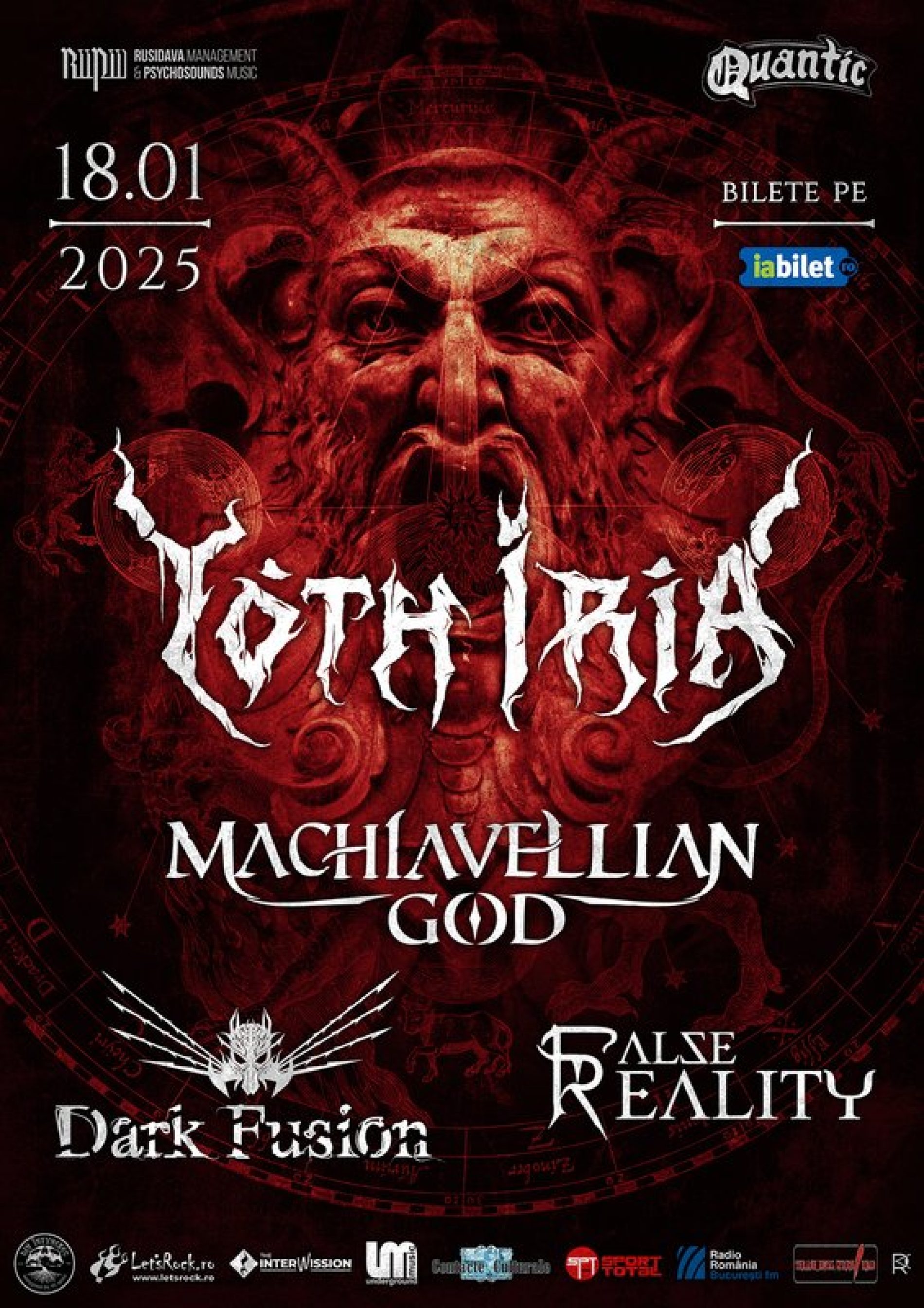 Concert Yoth Iria, Machiavellian God, Dark Fusion și False Reality în Quantic