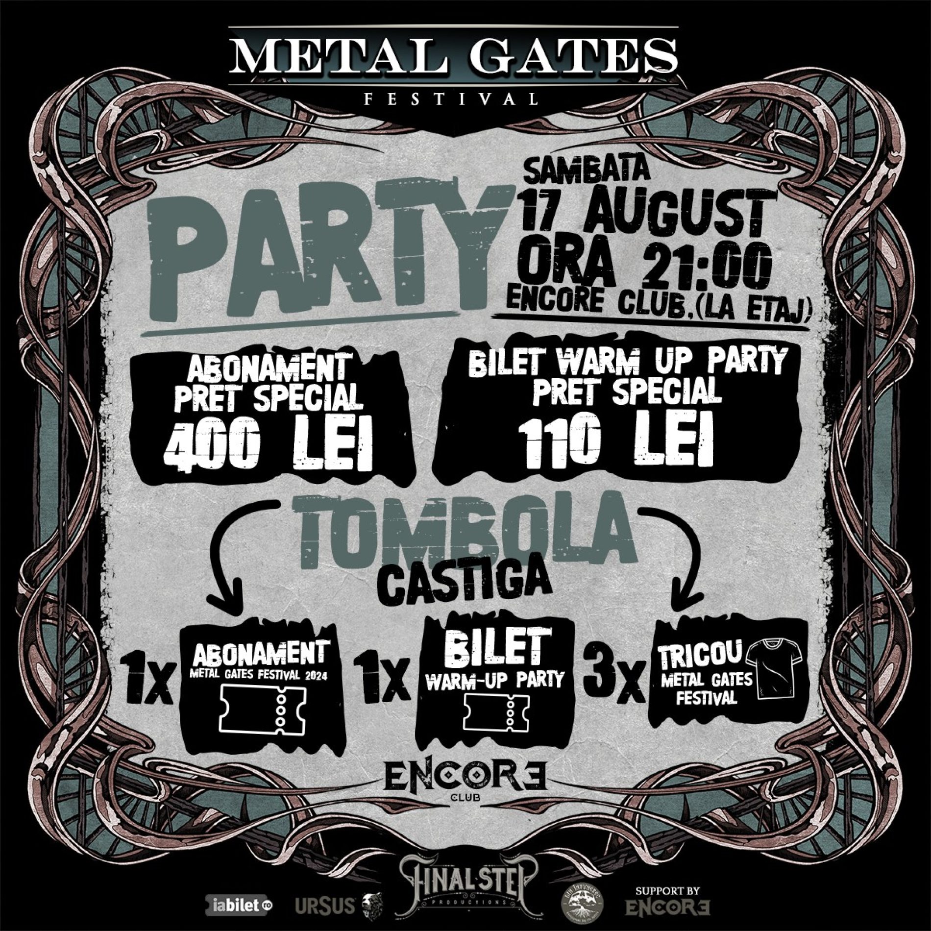 Final Step Prodctions organizează Metal Gates Festival Party în Encore