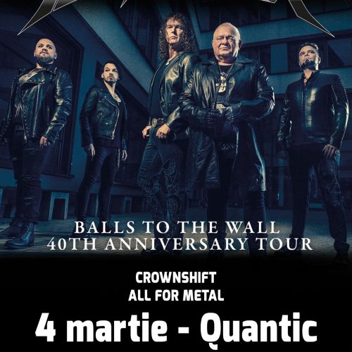 Crownshift și All for Metal deschid concertul Dirkschneider din București