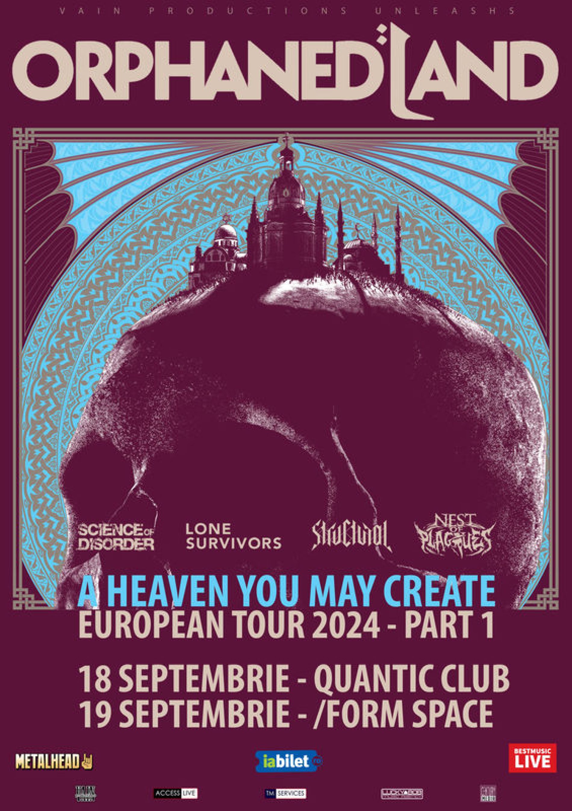 Lone Survivors și Structural se alătură concertelor Orphaned Land din București și Cluj-Napoca