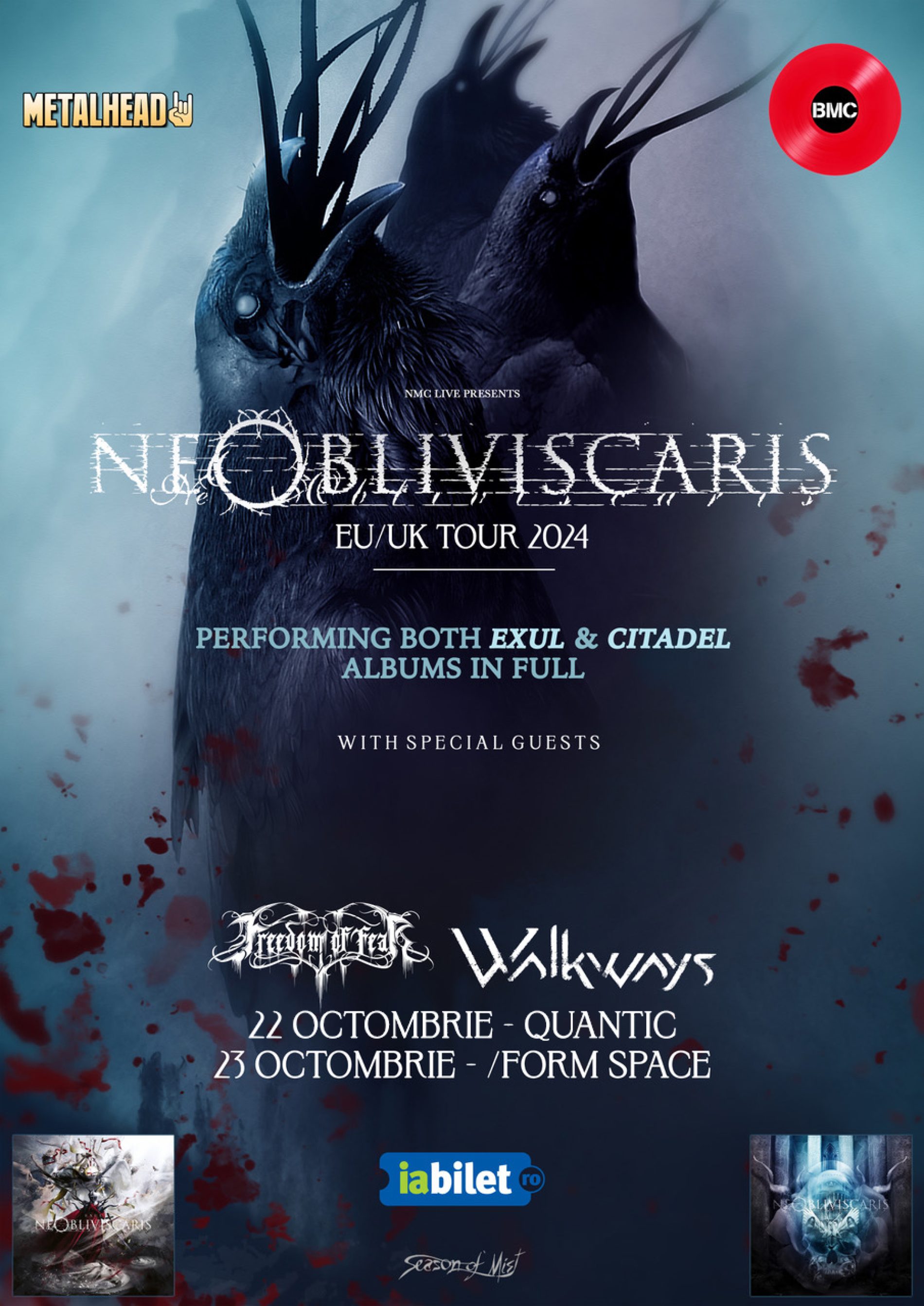 Concerte Ne Obliviscaris la București și Cluj-Napoca: Program și reguli de acces