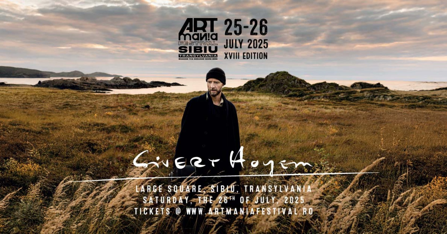 Sivert Høyem pe scena ARTmania 2025, în Piața Mare din Sibiu
