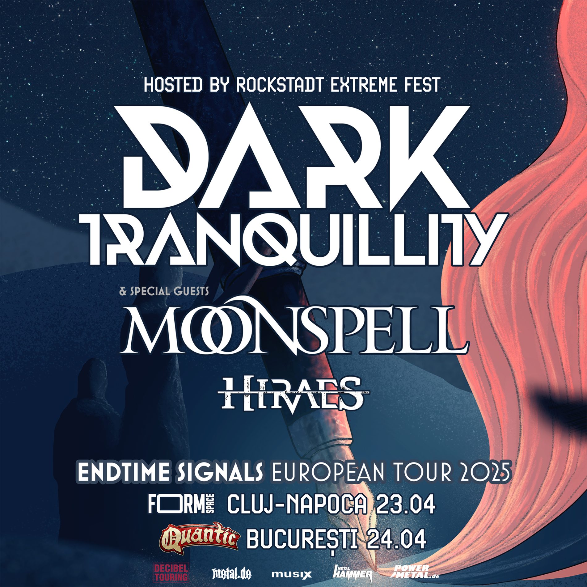 Dark Tranquiliity și Moonspell vor reveni în România cu două concerte