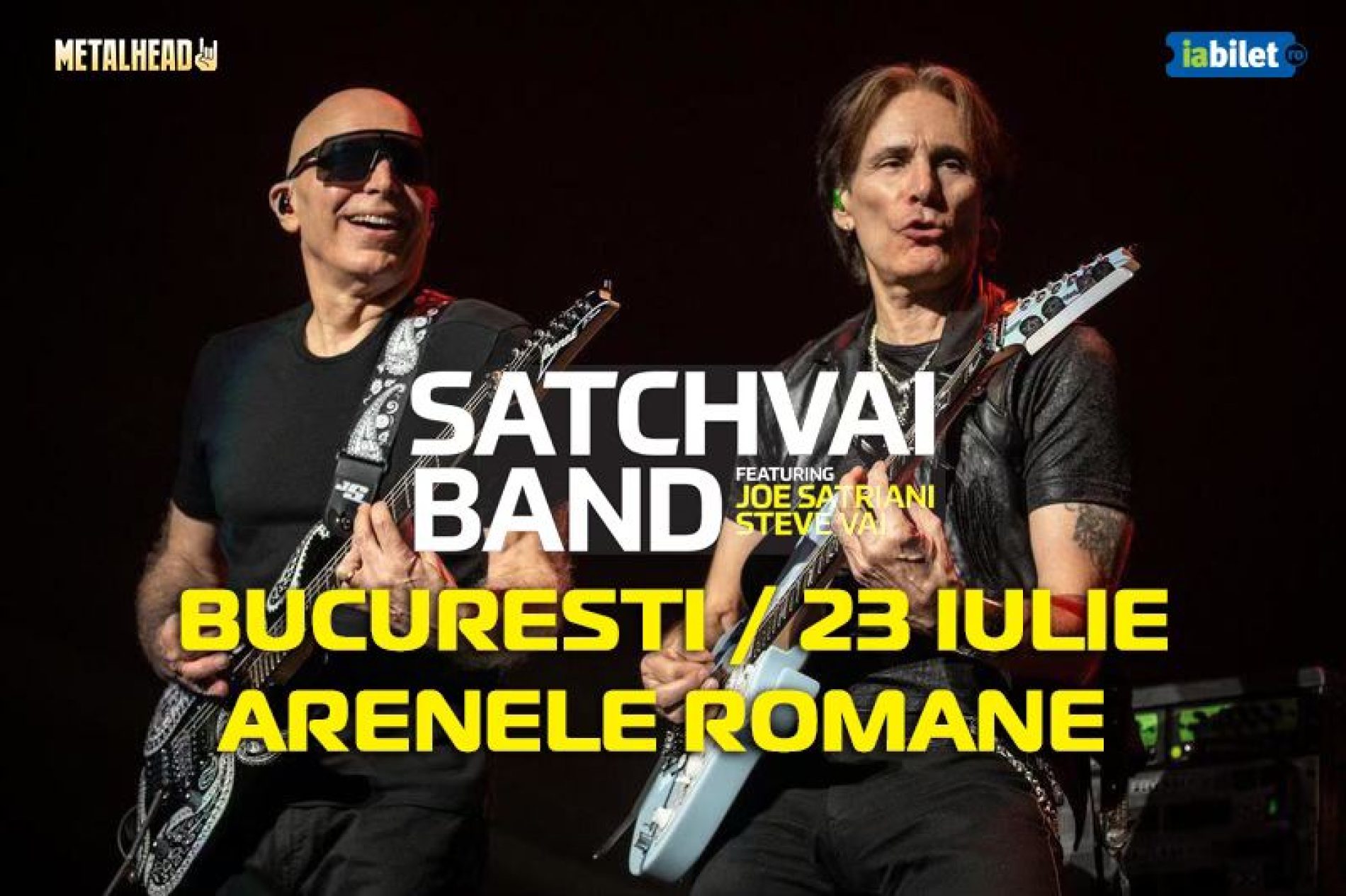 Galerie foto concert SatchVai Band feat. Joe Satriani & Steve Vai și Ned Evett la Arenele Romane