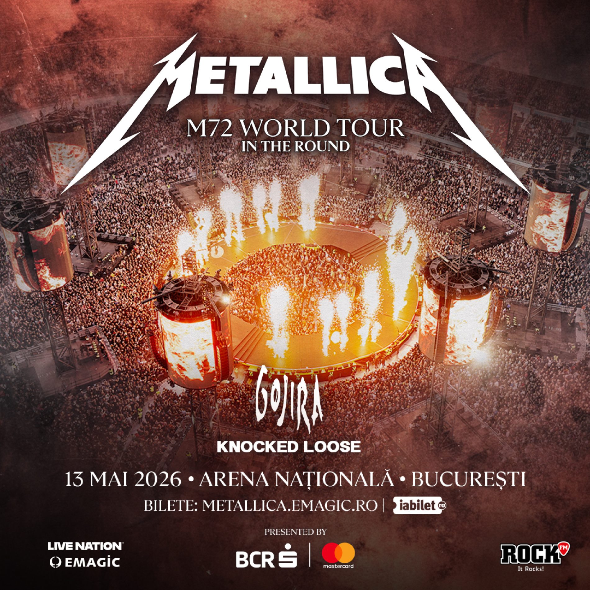 Metallica revine în București în 2026