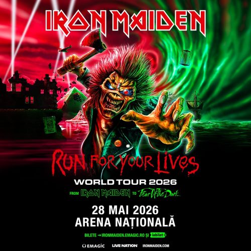 Iron Maiden aduce turneul Run for Your Lives la București pe 28 mai