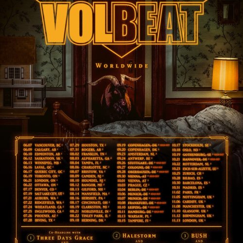 A început turneul european Volbeat – Greatest of All Tours