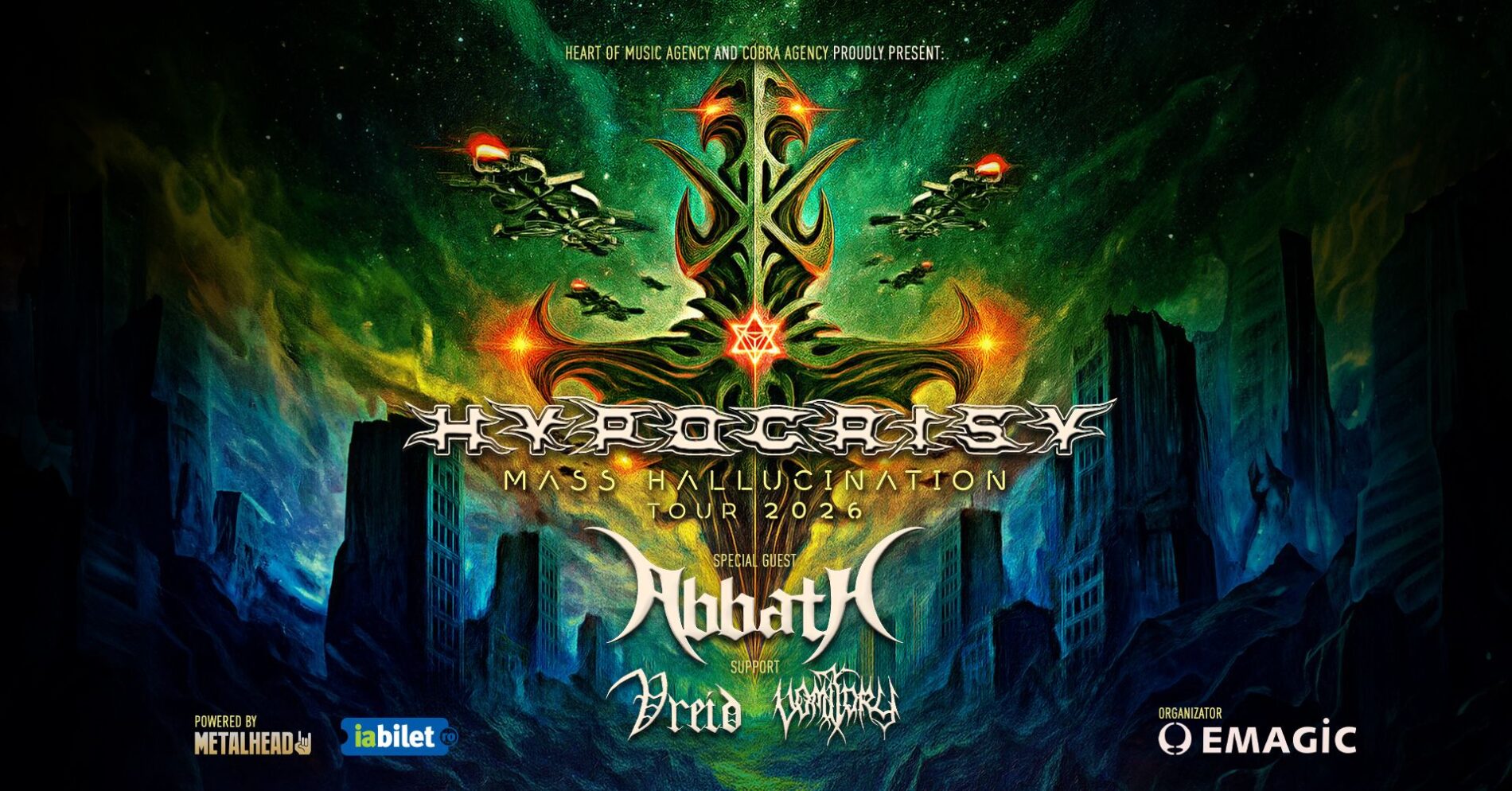 Galerie foto concert Hypocrisy, Abbath, Vreid și Vomitory la Arenele Romane