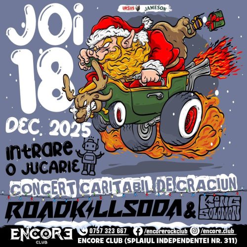RoadkillSoda și King Solomon vor susține un concert caritabil în Encore Club