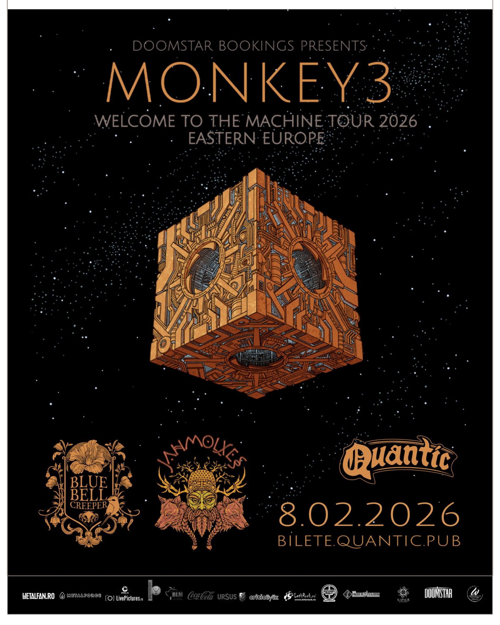 Cronică de concert Monkey3, Jahmolxes și Bluebell Creeper, 8 februarie 2026, Quantic