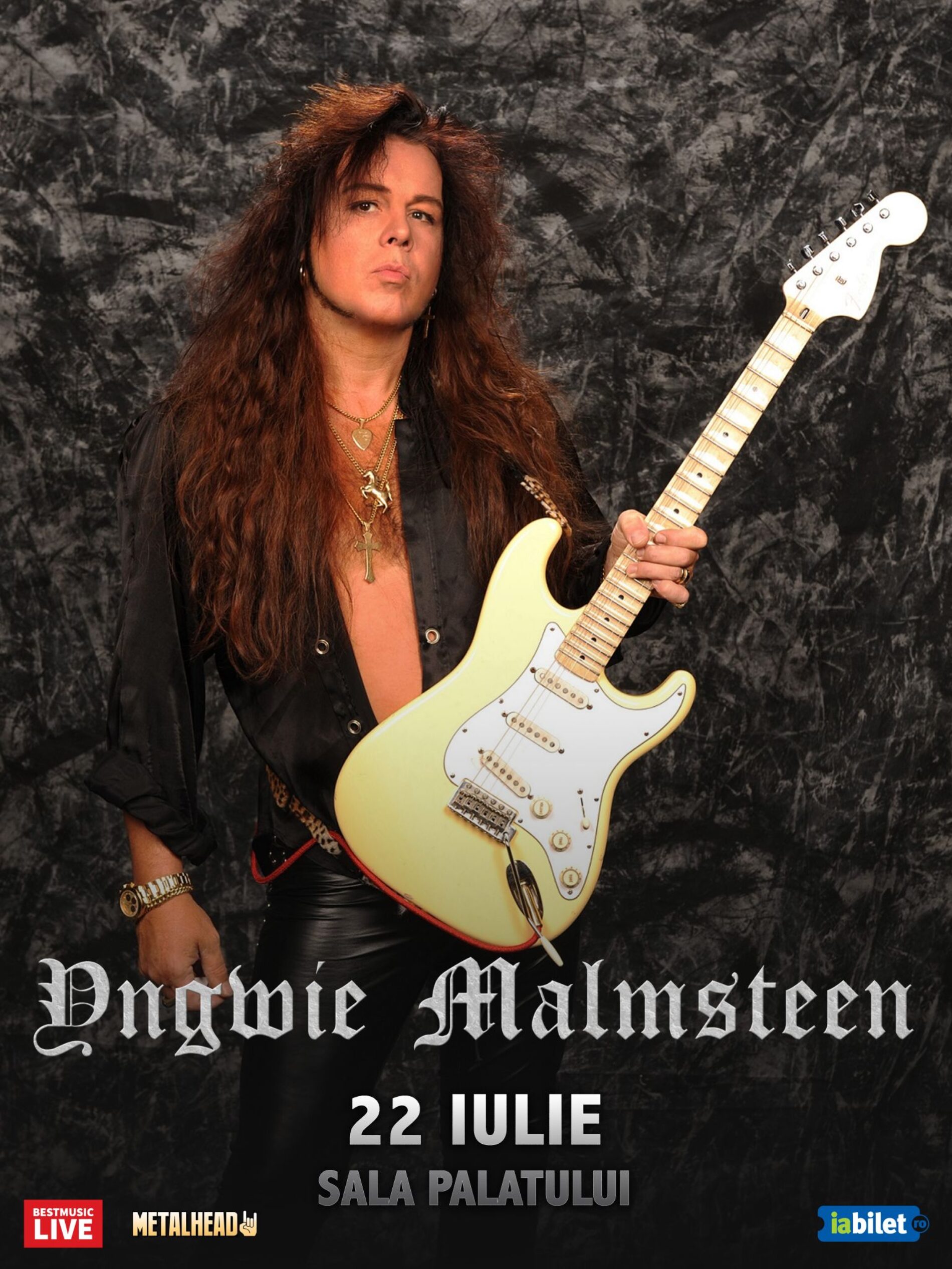 Yngwie Malmsteen va concerta la Sala Palatului