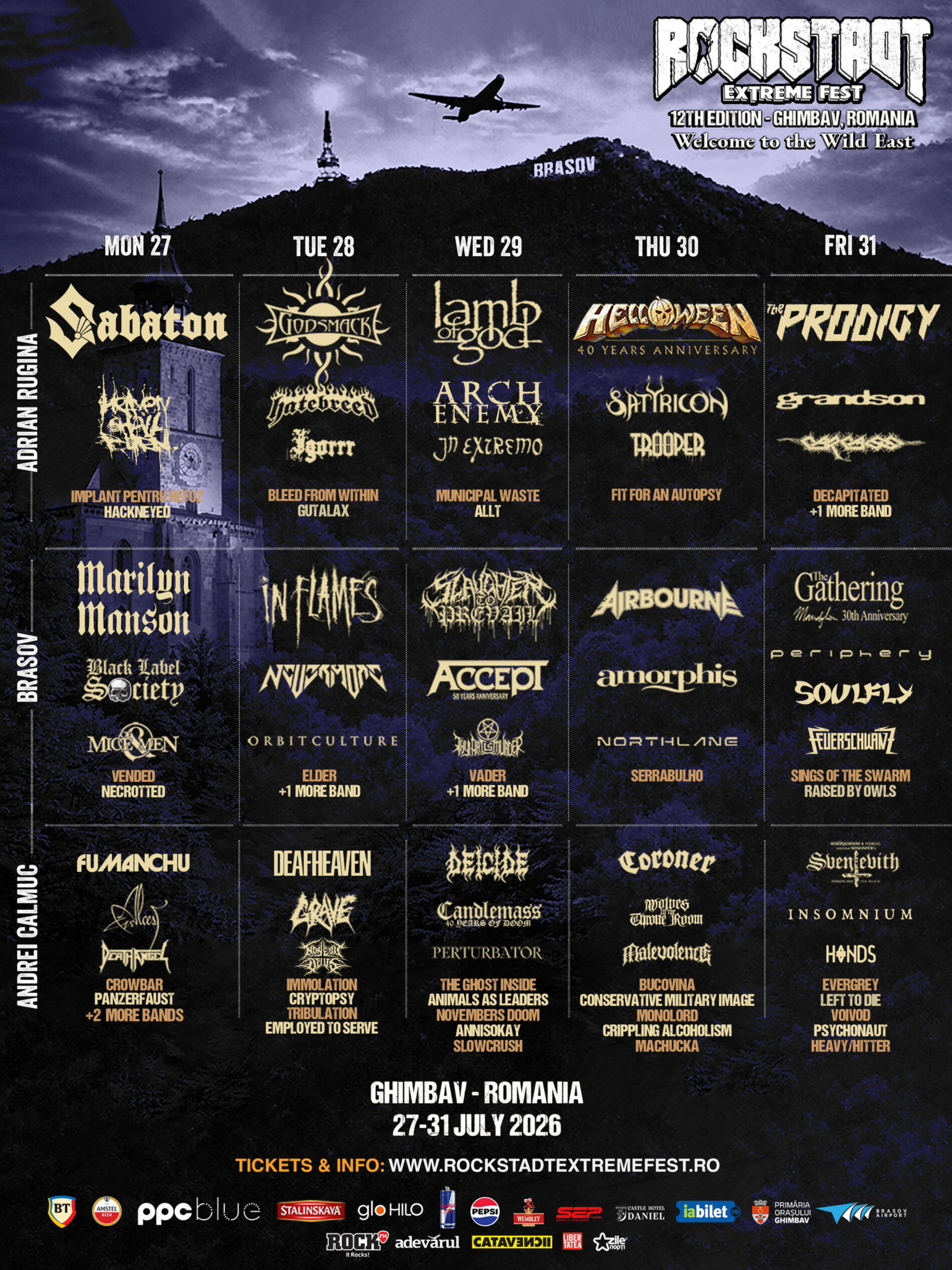 Rockstadt Extreme Fest 2026: Programul pe zile și pe scene